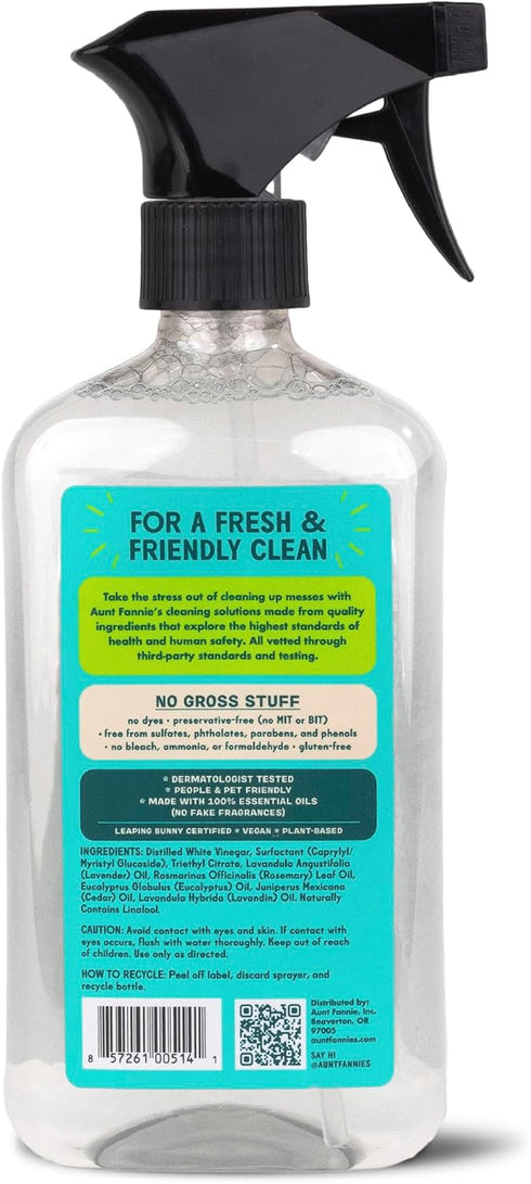 Aunt Fannie's All Purpose Household Cleaner, Multi-surface Spray Powered by Vinegar, Eucalyptus Scent (Pack of 1)