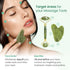 PLANTIFIQUE Jade Roller & Gua Sha Set, Real Jade Facial Tools for Skin Care Routine