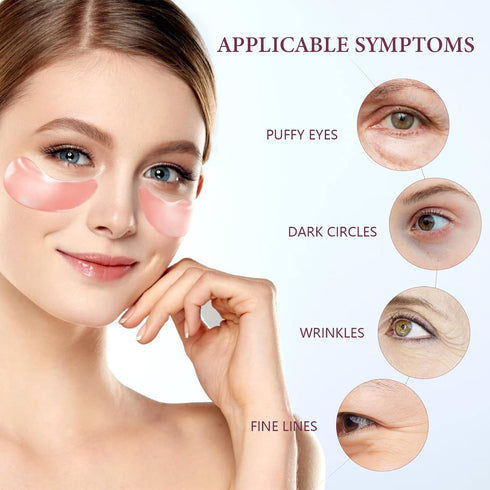 FANMIN Under Eye Mask, Gel Pads with Collagen, Skincare Eye Patch Masks for Women and Men