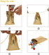 Pack of 100 Heavy Duty Gold Drawstring Organza Jewelry Pouches - 5"x 7" for Wedding Party Favor Bags