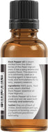 Viva Doria 100% Pure Black Pepper Essential Oil - Undiluted, Food Grade - 30 mL (1 Fluid Ounce)