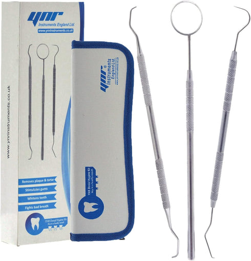 Oral Dental Care Kit for Teeth Cleaning - Whitening Calculus Tartar Tools, Mirror for Personal & Pets Use