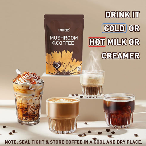 Immunity, 6 30 Mushroom Coffee | Enhanced Focus, Boosted Improved Energy | Adaptogenic Mushrooms: Cordyceps, Reishi