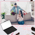 2 Pcs Empty Magnetic Eyeshadow Palette, Plastic Makeup Palette with Mirror and 30 Round Adhesive Stickers, Black