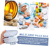 Large Capacity Weekly Pill Organizer Portable Medicine Case with Compartments Wear-Resistant Travel Container for Home