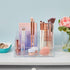 STORi Chloe Clear Plastic Stackable Vanity Makeup Organizer, 6-Compartment Holder for Cosmetics and Beauty Supplies