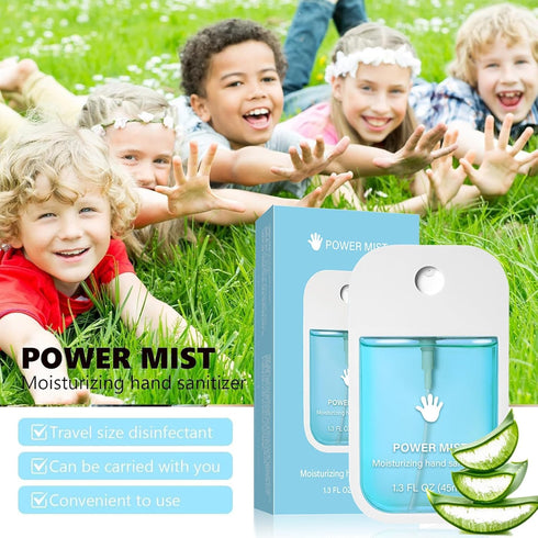 Shrandi (2pcs Power Mist Hydrating Hand Sanitizer, Power Mist Hydrating Spray for Hand, Hand Sanitizer Spray, Travel