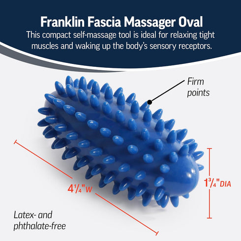 OPTP Franklin Method Fascia Massager Oval - Hands, Neck and Feet Massage Tool for Muscle Tension Relief, Sensory