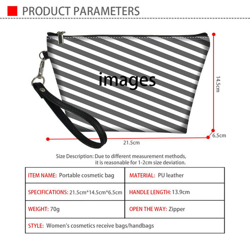 Xhuibop Customize Cosmetic Bags with Zip, PU Leather Makeup Bag, Personalized Pouch for Girls Christmas Gifts