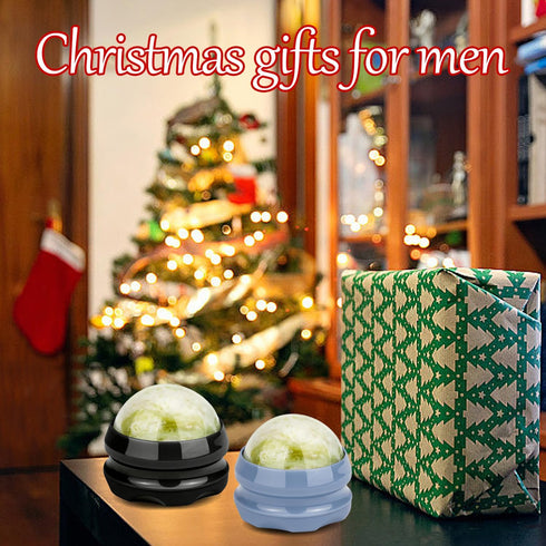 ideayard Cold Massage Roller Ball, Massage Stone Tool Jade Ball for Cold & Heat Relief Sore Muscles, Shoulders, Arms