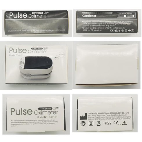 Fingertip Pulse Oximeter with Alarm, High Definition OLED Oxygen Monitor, Fast Accurate Oxymeter, Includes Batteries &