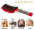 KTKUDY Detangling Hair Brush - Boar Bristle & Tangle-Free Design for Kids, Women, and Men, Pain-Free Styling (Red)