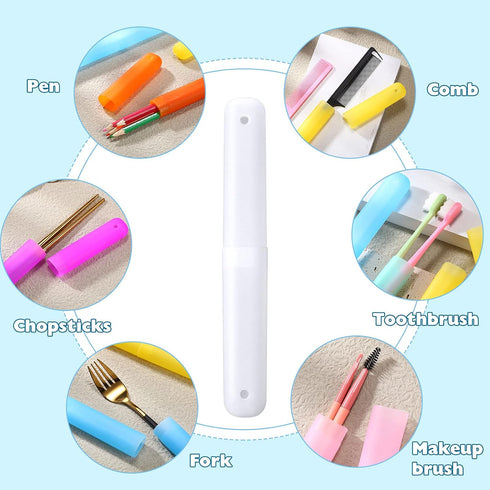 40 Pieces Travel Toothbrush Holder Case, Portable Plastic Storage Containers for Traveling