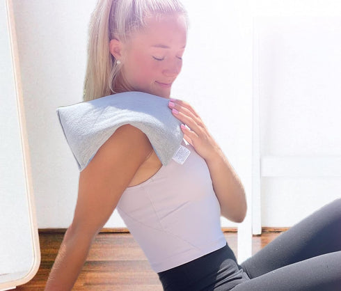 Pack 12 7) SacksyThyme Microwave Heating Pad for Back, Neck, Menstrual Cramps, Shoulders, Leg Pain Relief - Hot Moist