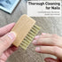 Natural Beech Wood Nail Brush, Non-Slip Hand and Toenail Cleaning Brush for Home and Travel