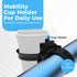Mobility Cup Holder for Adults, Portable Drink Holder for Wheelchair, Adjustable & Foldable Cup Carrier