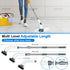Zurostcae 550 3 8 IPX7 Electric Spin Scrubber, RPM Cordless Home Cleaning Brush with Extended Handle, Speeds