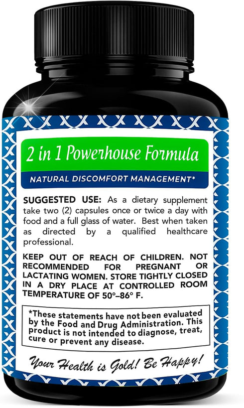 Palmitoylethanolamide 630 mg + Luteolin Supplement, 120 Veggie Capsules, Made in USA
