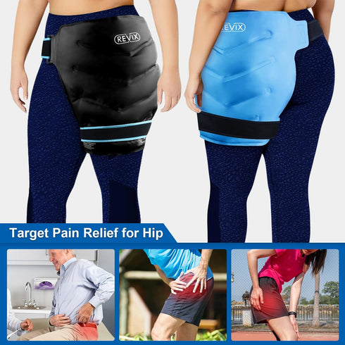 REVIX Extra Large Reusable Ice Packs, Cold Packs for Bursitis Hip Pain Relief, 2 Packs for Hip Surgery Recovery &