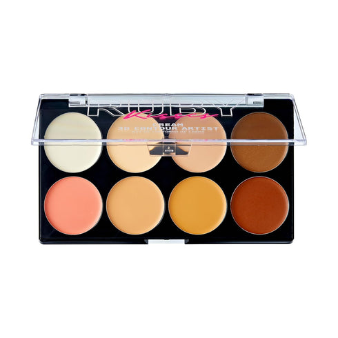 Ruby Kisses 3D Face Creator Cream Foundation & Concealer, Medium to Full Coverage, Non-Greasy, 12 Hours Long Lasting,