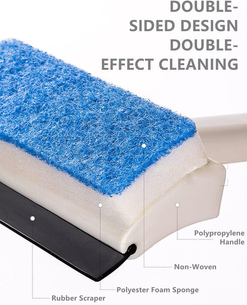 Xicennego Squeegee(1pack) Multifunctional Double-Sided Glass Sponge Cleaning Brush Wiper Mirror Glass Tile Cleaning