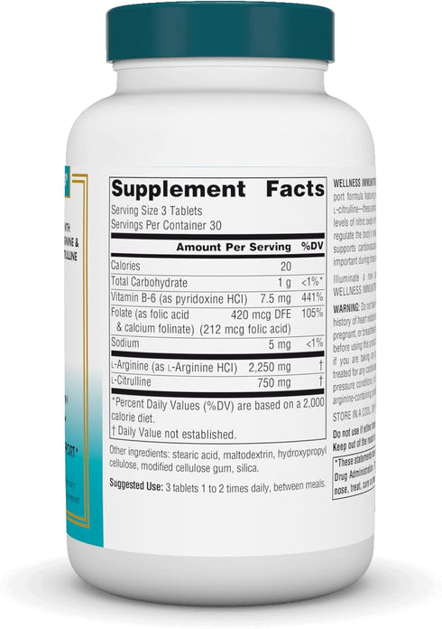 Source Naturals Wellness Immunitric, Nitric Oxide Builder for Immune System Support, 90 Tablets