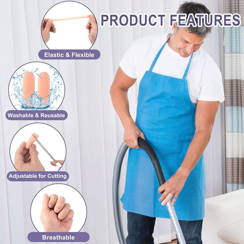 ANCIRS 10pcs Gel Finger Support Protector Caps, Silicone Fingertips for Cracking, Eczema, and Arthritis Relief