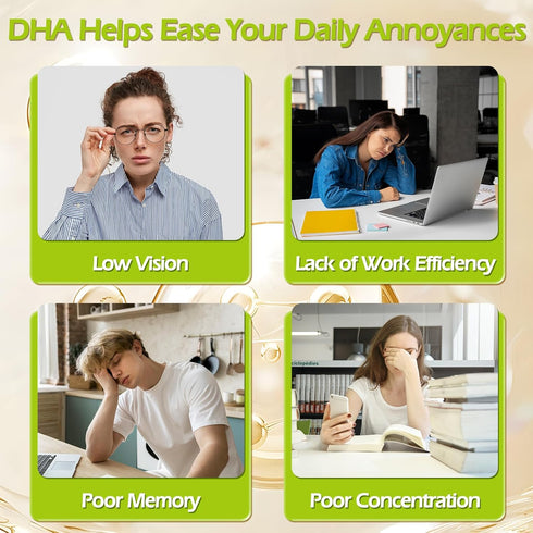 DHA & Omega Softgels for Adults - with Phosphatidylserine, Walnut Oil & Omega-3 - 90 Softgels