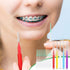 Zopeal 250 Pcs Interdental Brush for Braces, Disposable Dental Picks, Soft Cleaning Tool, Stylish Color