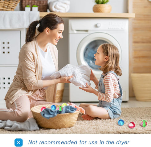 Blulu 12 Pieces Pet Hair Remover for Laundry Dryer Balls, Reusable Washing Machine Hair Catcher, Stylish Color