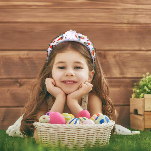 NVENF Easter Headband for Women, Beaded Rabbit Bunny Headband, Happy Easter Hair Accessories