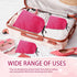 Hillban 20 Pcs Adult Game Toy Storage Bags, Microfiber Drawstring Bags for Game Toy Organizer, 3 Sizes (Pink)