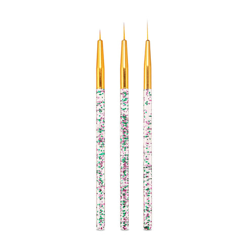 LWBTOSEE 5PCS Nail Ombre Brush Set, Nail Art Painting Pen Brush for UV Gel Polish Gradient Color