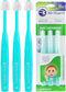 Brilliant Oral Care Baby Toothbrush, Mint Green, Soft Bristles Round Head for Easy All-Around Clean Mouth, 3 Pack, Ages