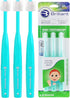 Brilliant Oral Care Baby Toothbrush, Mint Green, Soft Bristles Round Head for Easy All-Around Clean Mouth, 3 Pack, Ages
