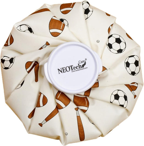 NeoTech Care Ice Bag, Screw Top Fillable, Reusable (Feathers Design, 5 inch)