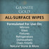 Granite Gold Surface Cleaner Wipes for Stainless Steel, Glass, Granite, Quartz, Marble Countertops, 40 Count