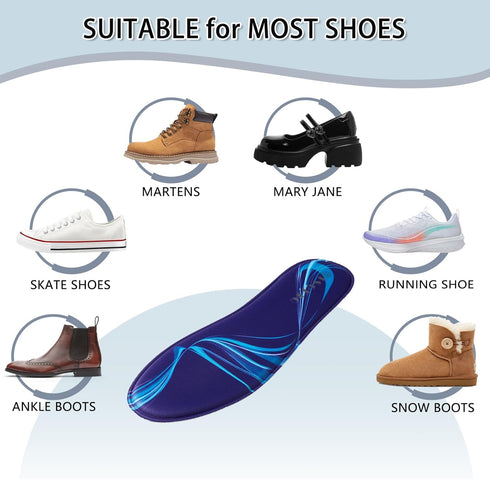 ISQFIQ 8MM Memory Foam Inserts for Women Thin Total Low Profile Design for Foot Pain Relief All Day Comfort Replacement