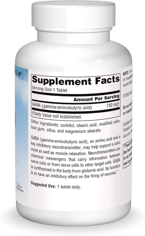 Source Naturals Serene Science GABA, 750mg for a Calm Mind, 45 Tablets
