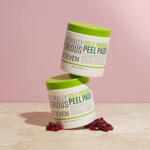 Naturally Serious Get Even Cold-Pressed Peel Pads, Exfoliating Pads for Sensitive Skin, Vegan & Cruelty-Free
