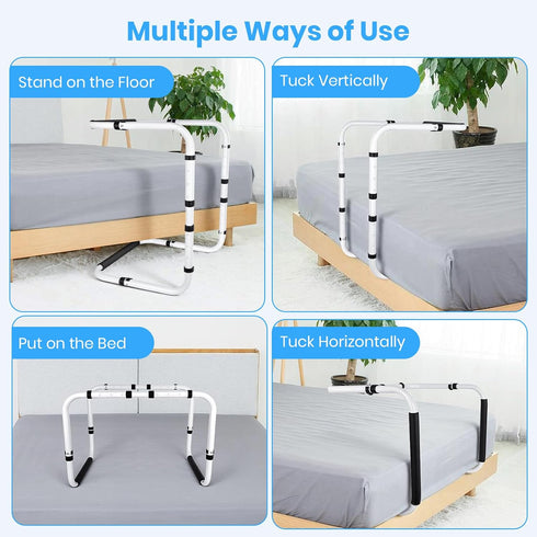 Yaofafa 20-29 Inch 4 Blanket Lifter for Feet - Blanket Lifters for Foot of Bed, Adjustable Height with Non-Slip Clips
