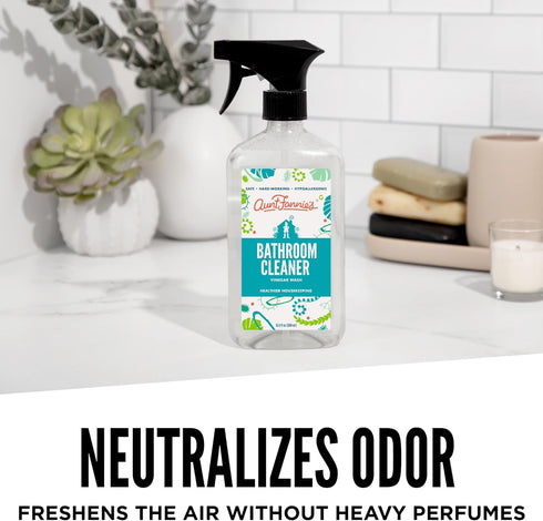 Aunt Fannie's All Purpose Bathroom Cleaner: Vinegar Spray for Shower, Tub, Toilet, Tile, Sink, 16.9 Ounces
