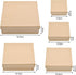 WANDIC Paper Mache Box - Set of 5 Square Mini Kraft Paper Boxes with Lids for Crafting & Storage Accessories