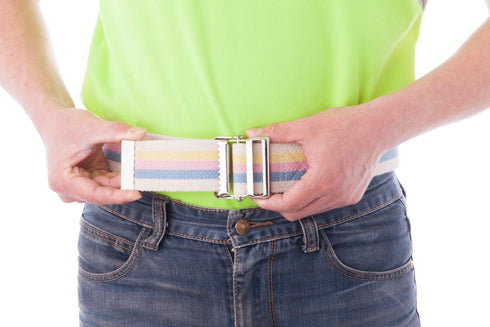 COW&COW Transfer and Gait Belt with Metal Buckle, Black, 60"