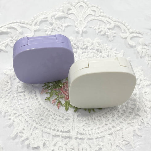 2 Pack Cute Contact Lens Case Travel Kit, Contact Case with Mirror, Tweezers, Remover Tool for Daily Use