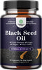 Vegan Black Seed Oil Capsules - Cold Pressed Nigella Sativa with Omega 3 6 9 Antioxidants