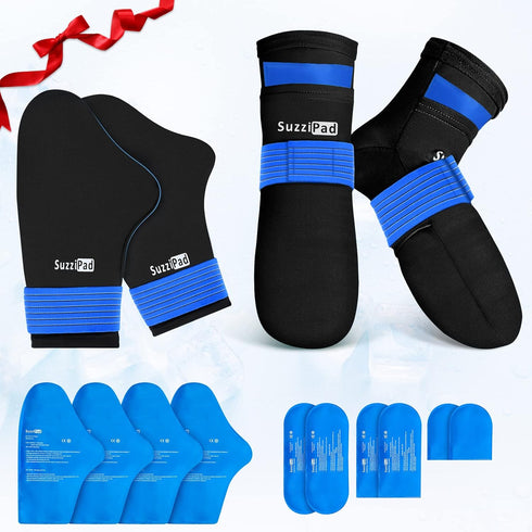 SuzziPad Cold Therapy Socks & Hand Ice Pack, Cold Gloves for Chemotherapy Neuropathy, Chemo Care Package for Women and