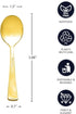 Party Essentials 100-Count Disposable Plastic Cutlery, Heavy-Duty Silverware, Shiny Gold Soup Spoons