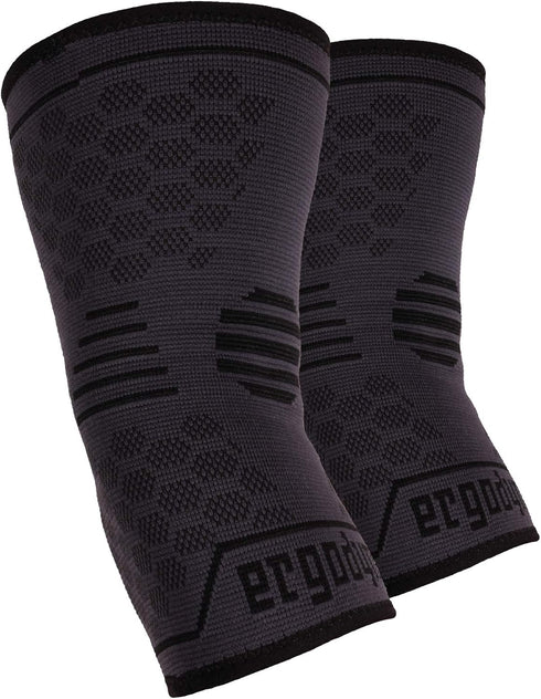 Ergodyne ProFlex 651 Elbow Compression Sleeve, Brace Support for Men and Women (Black, Large)