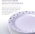 Silver Disposable Plates for Party, 20 Piece Heavy Duty Dinner Set, 7.5”